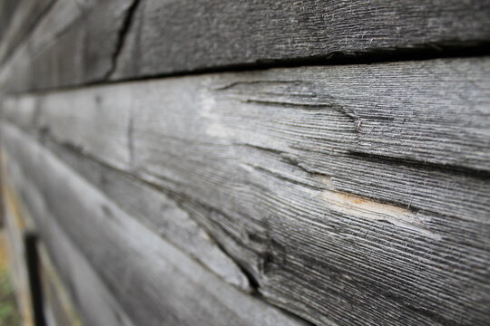 Close Up of a Textured Wood Grain Grey Barn Wood Wall with Space for Text