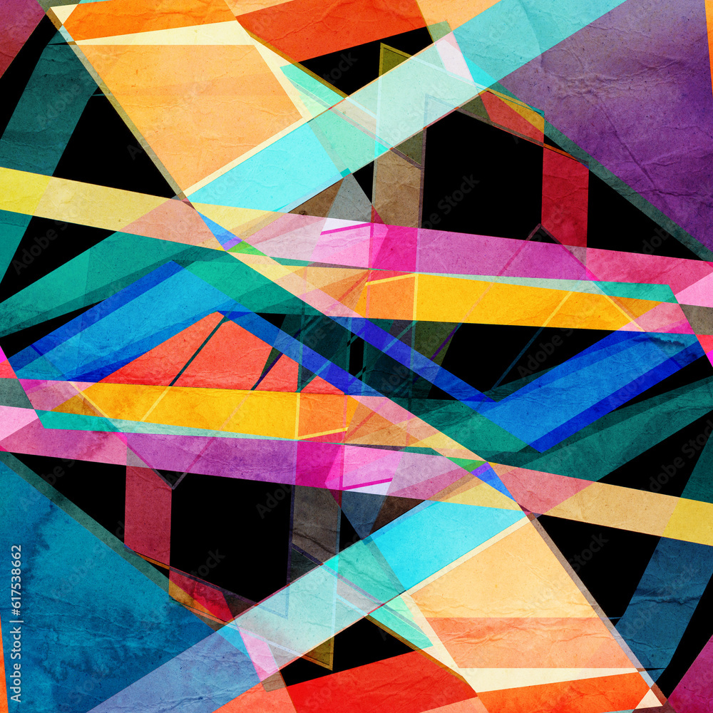 Poster graphic brightness abstract background with geometric elements
