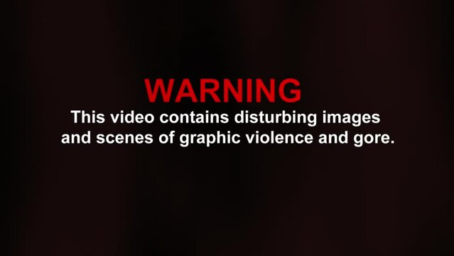 Video disclaimer contains violence and gore looping dark red animated background
