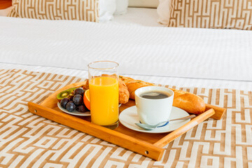 breakfast tray delivered to bed
