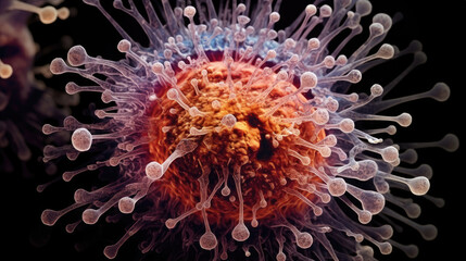 Microscopic view of a virus HD, Background