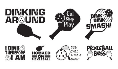 Pickleball T shirt Design Bundle, Vector Pickleball T shirt  design, Pickleball shirt,  Pickleball typography T shirt design Collection