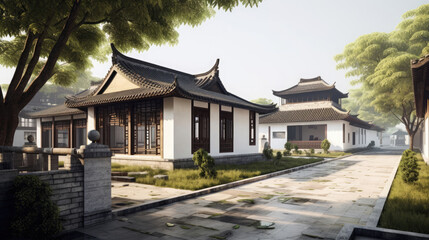 The new Chinese style villas in Jiangnan HD, Background