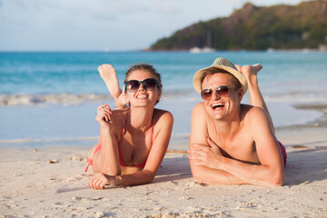 Fototapeta premium remote tropical beaches and countries. travel concept