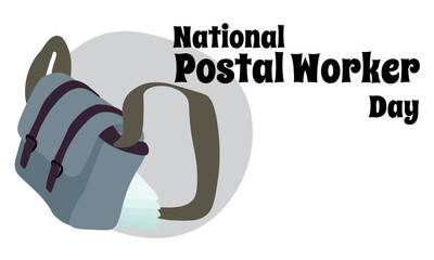 National Postal Worker Day, idea for a horizontal poster, banner, flyer, postcard