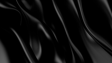 3D Illustration Abstract Black Background with Glare