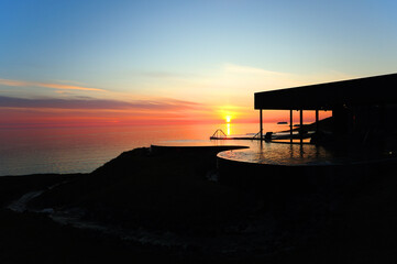 The luxurious GeoSea spa, just outside the town of Husavik, in northern Iceland