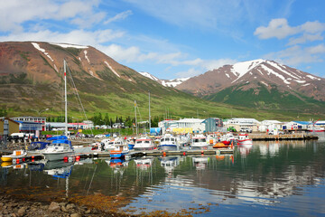 The Icelandic fishing village of Dalvik, a few miles north of Akureyri