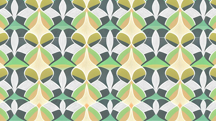 Mosaic illustration, pattern of figures illustration.