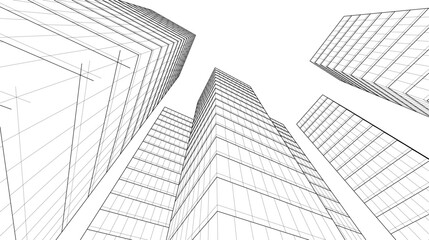 Fototapeta premium abstract architectural background 3d illustration