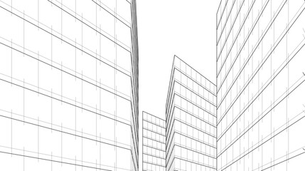 Fototapeta premium abstract architectural background 3d illustration