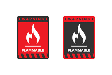 Flammable icon sign vector design