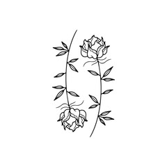 vector illustration of a pair of flowers