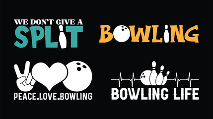 Bowling T shirt Design Bundle, Vector Bowling T shirt  design, Bowling shirt,  Bowling typography T shirt design Collection