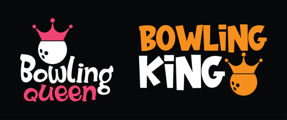 Obraz premium Bowling T shirt Design Bundle, Vector Bowling T shirt design, Bowling shirt, Bowling vintage T shirt design Collection