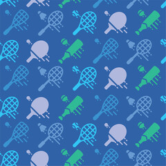 Colored seamless pattern background with sport icons Vector illustration