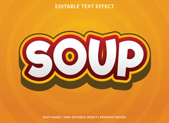 soup editable text effect template with abstract background use for business brand and logo