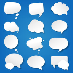 Speech Bubble Collection With Gradient Mesh, Vector Illustration