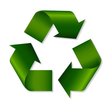 Recycle Green Symbol With Gradient Mesh, Vector Illustration