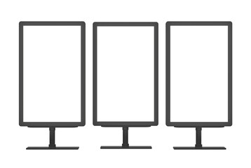 Blank advertising billboards, public information boards. 3D illustration © Designpics