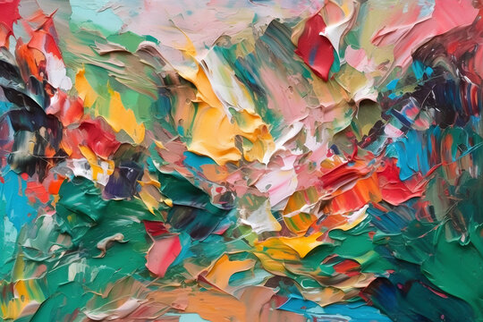 Colorful abstract painting, Generative AI