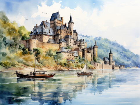 Castle on a river
