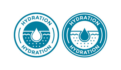 Hydration badge logo vector template. Suitable for business, beauty, health and product label