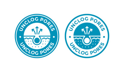 Unclog pores logo vector template. Suitable for business, beauty, health, and technology