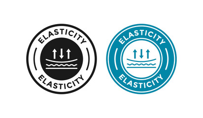 Elastic skin epidermis dermatology skincare badge logo template circle. Suitable for business, technology, health care and information for product label - obrazy, fototapety, plakaty