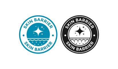 Skin barrier logo vector template. Suitable for product label and information