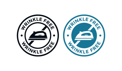 Wrinkle free with iron logo vector template. Suitable for business, service, texture, textile, laundry