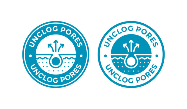 Unclog pores logo vector template. Suitable for business, beauty, health, and technology