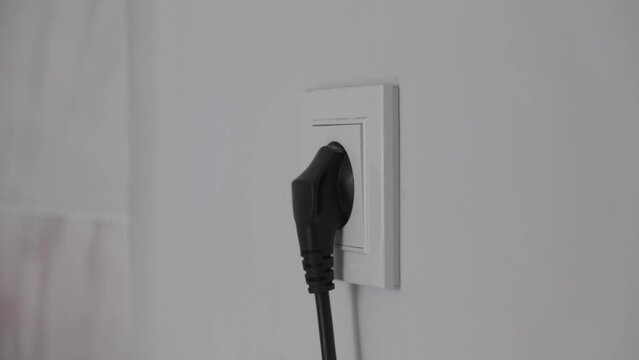 black and white wall outlet