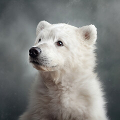 Obraz premium Northern bear portrait close-up. Polar bear (Ursus maritimes)