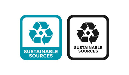 Sustainable sources badge logo template. Suitable for business, technology and product label