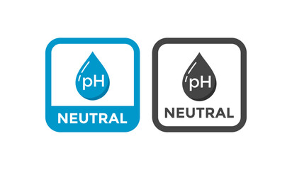 pH neutral badge logo template. Suitable for product label and information