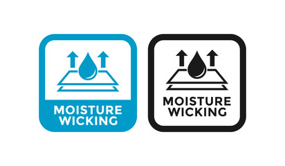 Moisture wicking set badge logo template. Suitable for information and product label