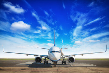 Obraz premium airplane is waiting for take off