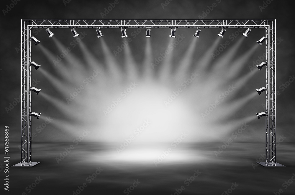 Poster 3d rendering of a studio background