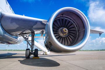 Fototapeta premium jet turbine of an airplane