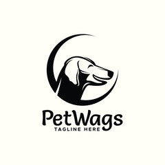 Vector dog head logo design template illustration