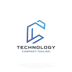 Vector letter C modern logo design template illustration