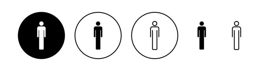 Man icon set  for web and mobile app. male sign and symbol. human symbol