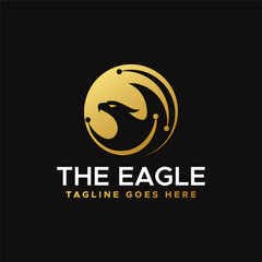 Eagle Tech Logo Template Design Vector, Emblem, Design Concept, Creative Symbol, Icon