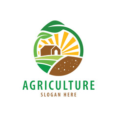 Agriculture logo template suitable for businesses and product names. This stylish logo design could be used for different purposes for a company, product, service or for all your ideas.