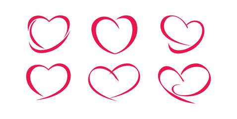 Vector collection of love logo icon illustration