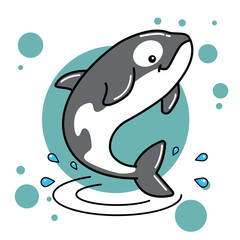 cartoon killer whale