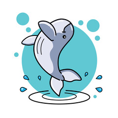 cartoon whale