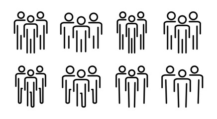 Obraz premium People icon set illustration. person sign and symbol. User Icon vector