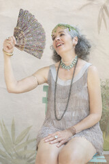 1920s Woman Flapper dress